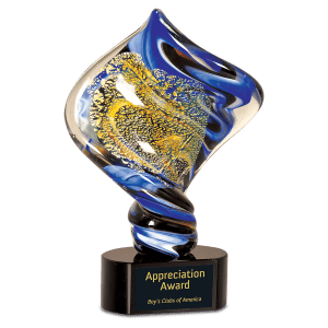 Diamond Twist Art Glass 11 "