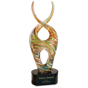 Color Twist Art Glass 14 "