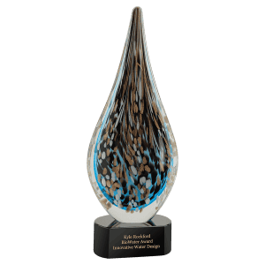 Multi-Color Hollow Raindrop Art Glass 15 1/2 "