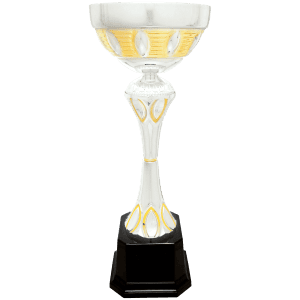 Silver/Gold Completed Metal Cup Trophy on Plastic Base 16 1/2 " CMC296