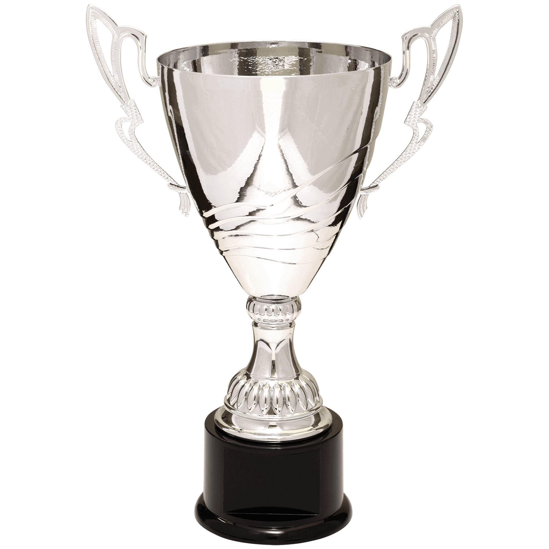 Silver Completed Metal Cup Trophy on Plastic Base 15 " CMC321S