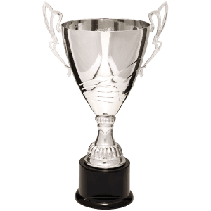 Silver Completed Metal Cup Trophy on Plastic Base 16 3/4 " CMC322S