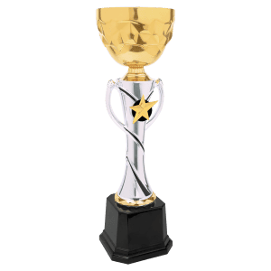 Silver/Gold Completed Metal Cup Trophy 14 " CMC333