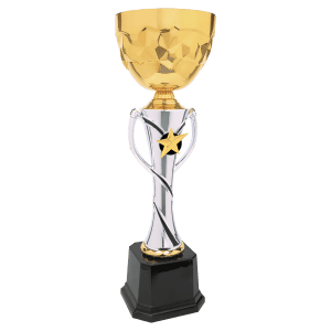 Silver/Gold Completed Metal Cup Trophy 16 " CMC335