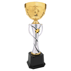 Silver/Gold Completed Metal Cup Trophy 17 3/4 " CMC336