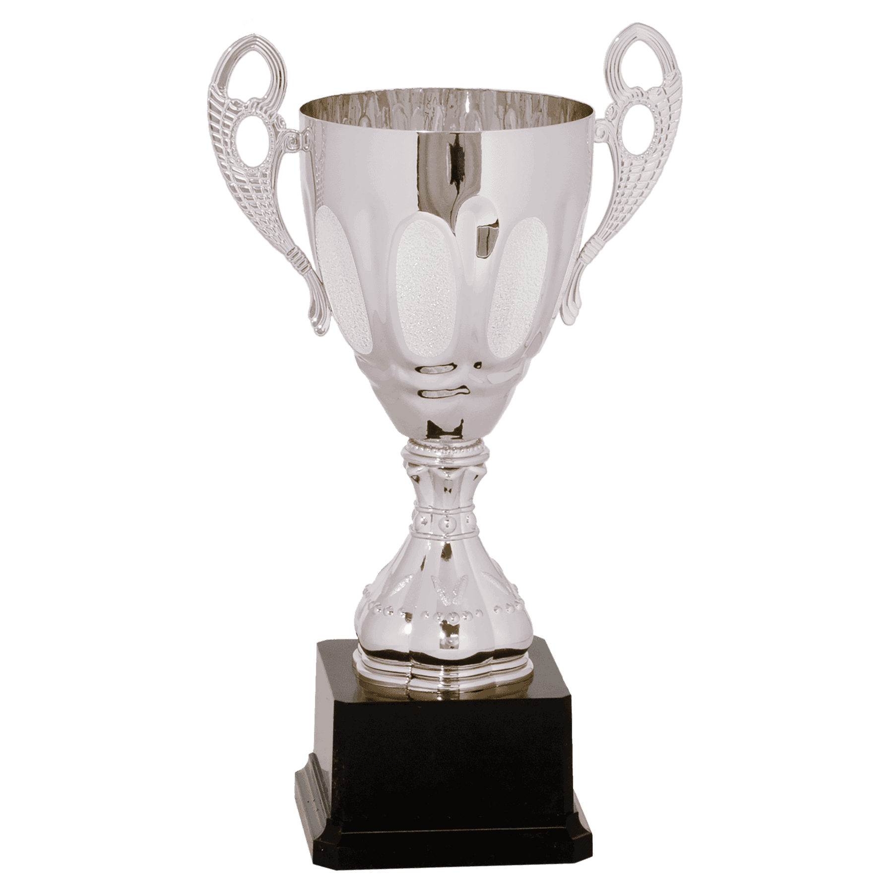 Silver Completed Metal Cup Trophy on Plastic Base 11 " CMC701S