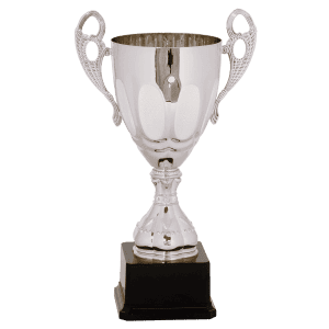 Silver Completed Metal Cup Trophy on Plastic Base 13 " CMC702S