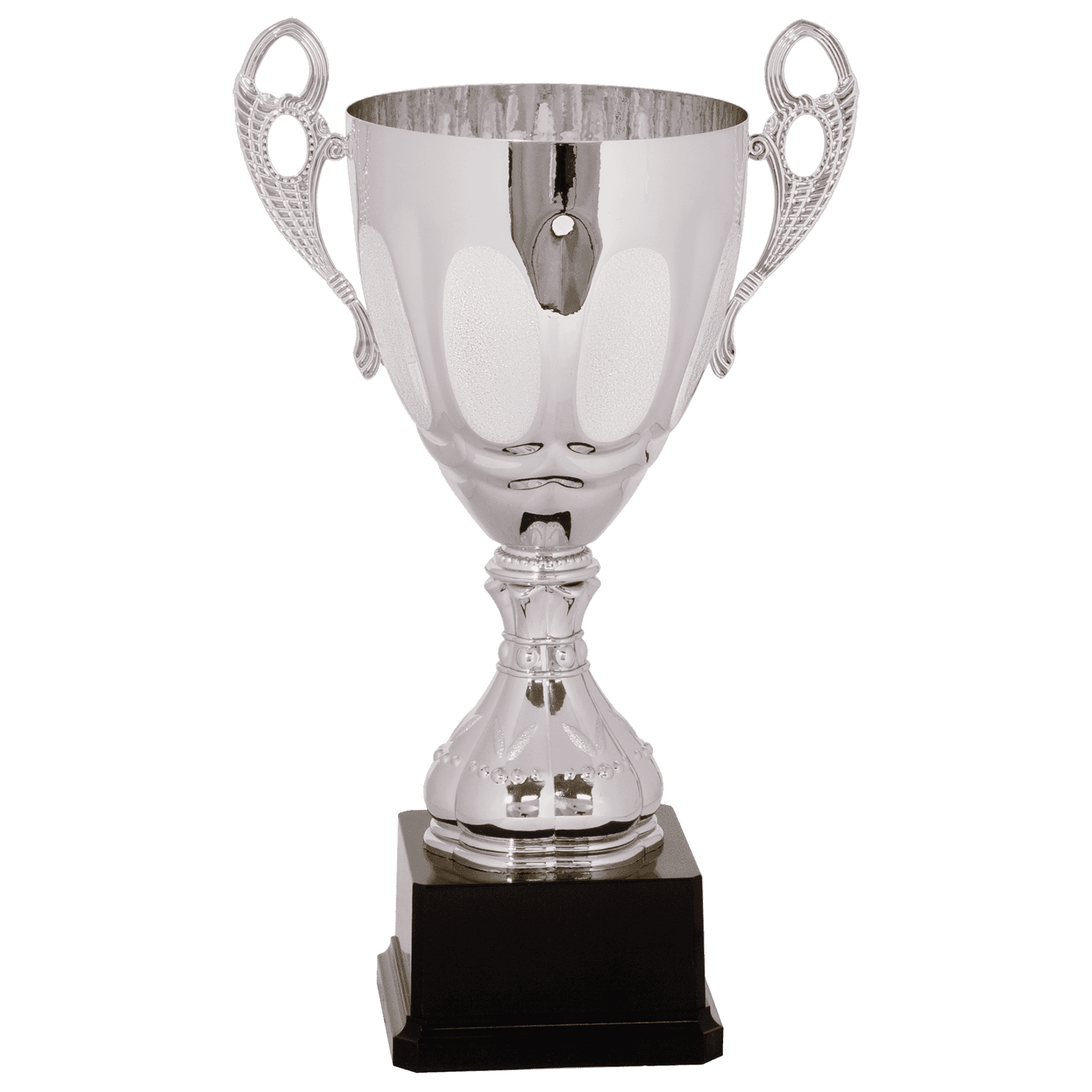 Silver Completed Metal Cup Trophy on Plastic Base 14 " CMC703S