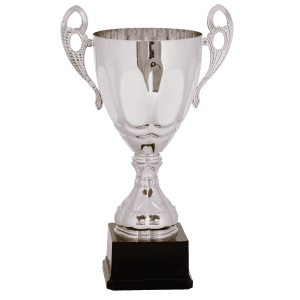 Silver Completed Metal Cup Trophy on Plastic Base 15 3/4 " CMC704S