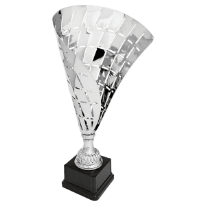 Silver Metal Flag Cup on Plastic Base 15 1/2 " CMC813S
