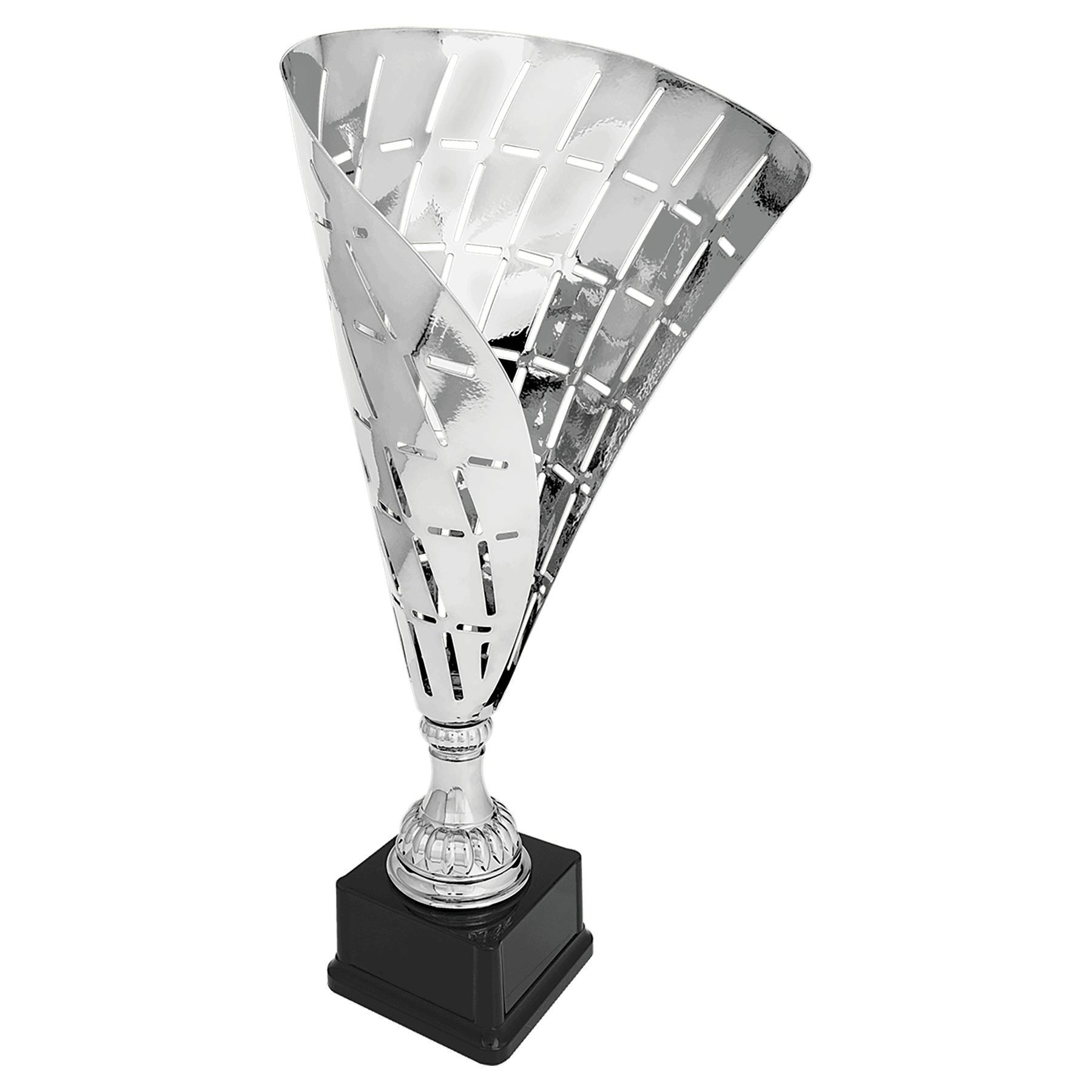 Silver Metal Flag Cup on Plastic Base 18 " CMC814S