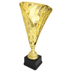 Gold Metal Flag Cup on Plastic Base 19 1/2 " CMC815G