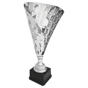 Silver Metal Flag Cup on Plastic Base 19 1/2 " CMC815S