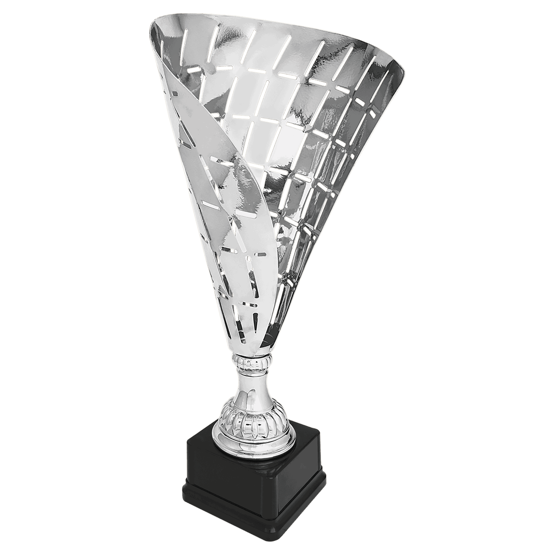 Silver Metal Flag Cup on Plastic Base 19 1/2 " CMC815S