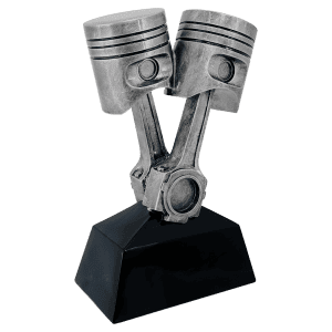 Piston Resin 9" Antique Silver