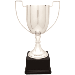 Silver Completed Zinc Cup Trophy on Plastic Base 14 1/4 " CZC704S