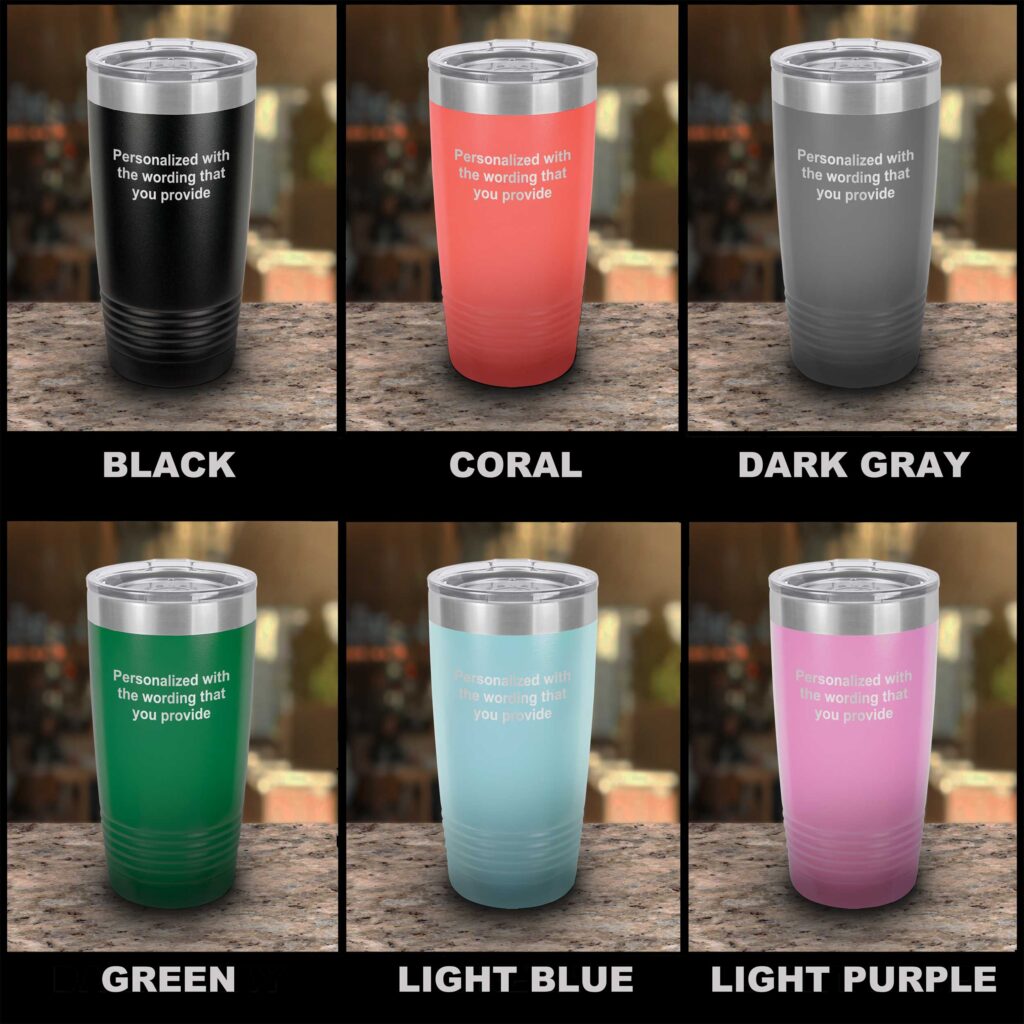 Personalized Tumbler Cup insulated hot/cold 20oz The Glass Fox