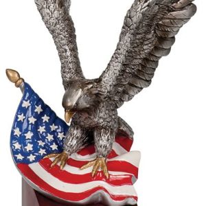 Eagle and Flag on Resin Base 10"
