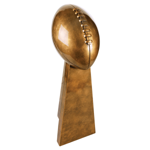 Fantasy Football 10 1/4" Antique Gold Resin