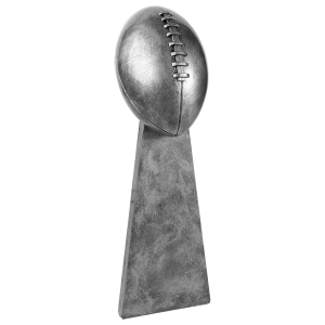 Fantasy Football 15" Antique Silver Resin