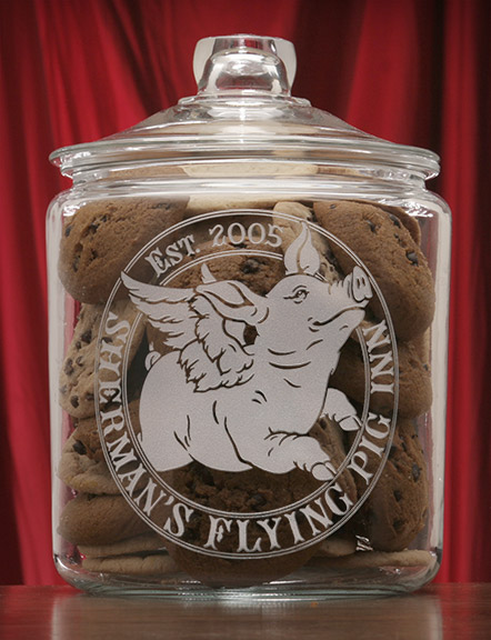 Personalized Bakery Theme Glass Cookie Jar - The Glass Fox