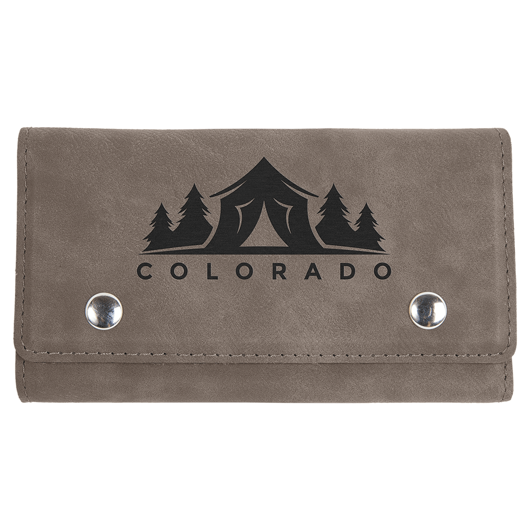 Card & Dice Set, Laserable Leatherette - Gray