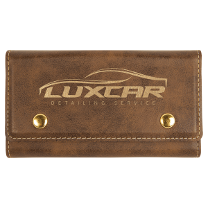 Card & Dice Set, Laserable Leatherette - Rustic/Gold