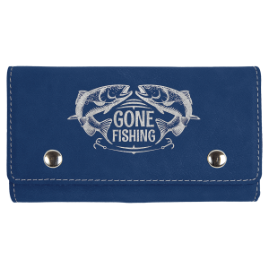 Card & Dice Set, Laserable Leatherette - Blue/Silver