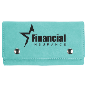 Card & Dice Set, Laserable Leatherette - Teal