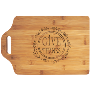 Bamboo Cutting Board with Handle 15" x 10 1/4"