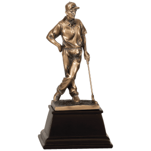 Golf Resin Award 9" Bronze Male