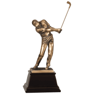 Golf Resin Award 8 3/4" Bronze Male