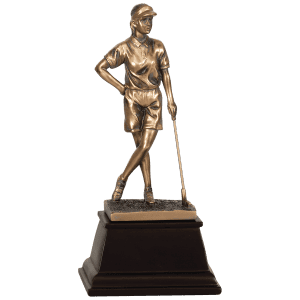 Golf Resin Award 9" Bronze Female
