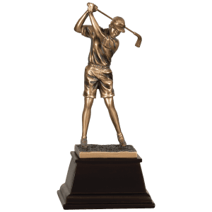 Golf Resin Award 9 1/2" Bronze Female