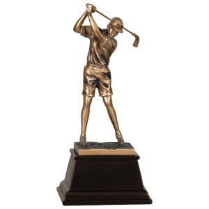 Golf Resin Award 13 1/4" Bronze Female