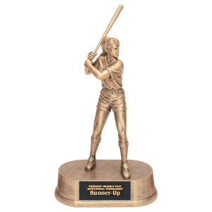 Antique Gold Female Softball Resin 9 1/4"
