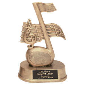 Antique Gold Music Note Resin 7 3/4"