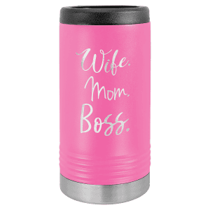 Slim Insulated Beverage Holder - Pink