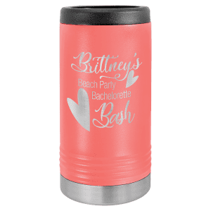 Slim Insulated Beverage Holder - Coral