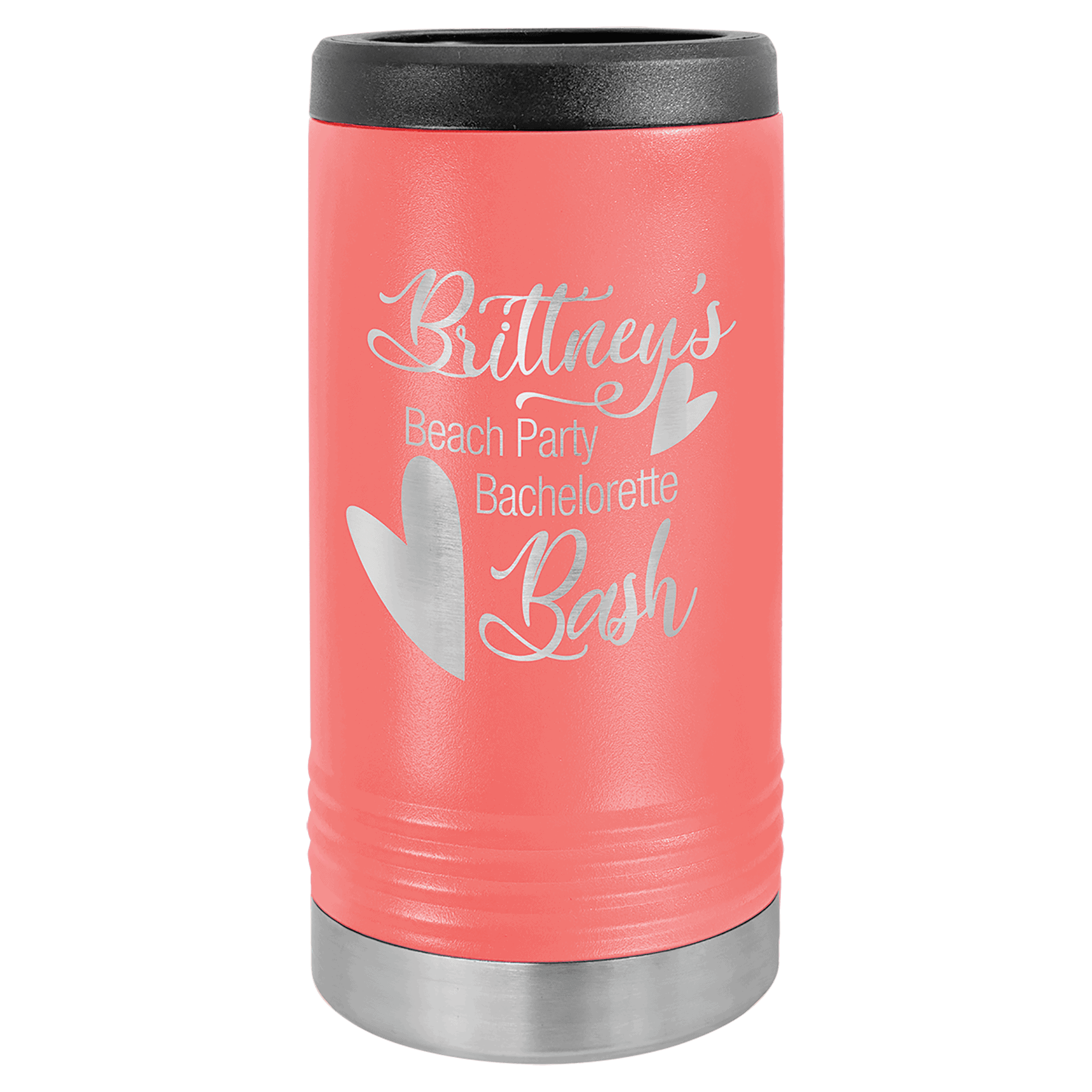 Slim Insulated Beverage Holder - Coral