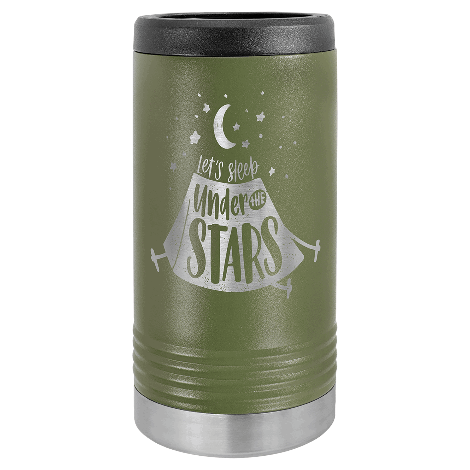 Slim Insulated Beverage Holder - Olive Green