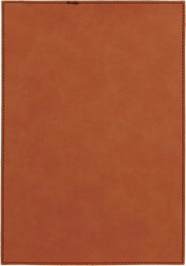 Engraved leatherette plaque measuring 7" x 10" for personalized awards, plaques, and decorative disp.
