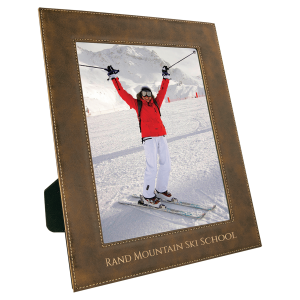Laserable Leatherette Photo Frame 8" x 10" Rustic/Gold