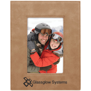 Laserable Leatherette Photo Frame 4" x 6" Light Brown