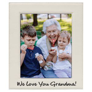 Laserable Leatherette Photo Frame  8" x 10" White