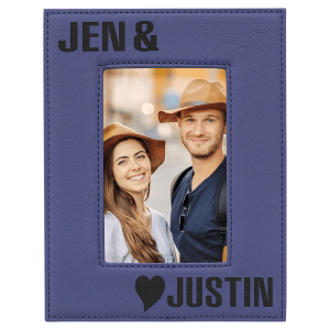 Laserable Leatherette Photo Frame  4" x 6" Purple