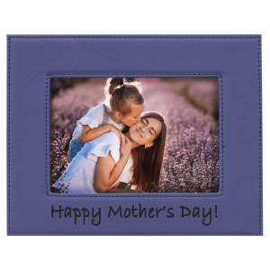 Laserable Leatherette Photo Frame  5" x 7" Purple