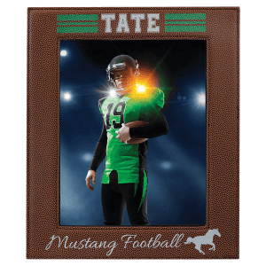 Laserable Leatherette Photo Frame  8" x 10" Football