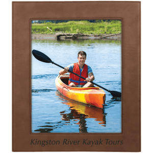 Laserable Leatherette Photo Frame 8" x 10" Dark Brown