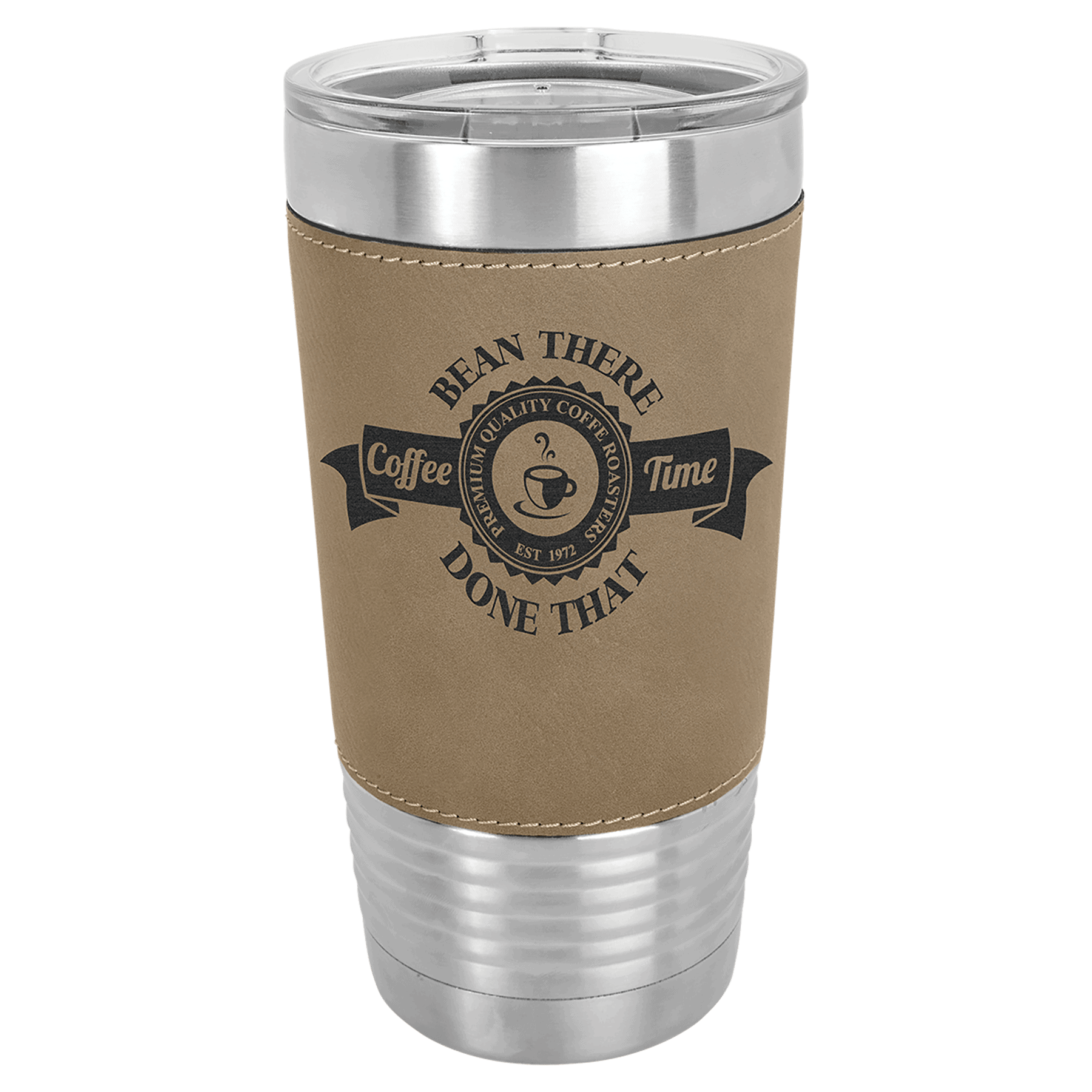 20 oz. Leatherette Tumbler - Light Brown